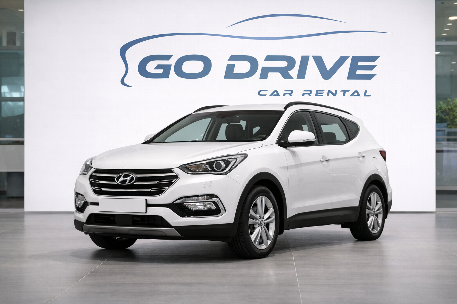 Hyundai Santa Fe rental car in Tbilisi Georgia by GoDrive