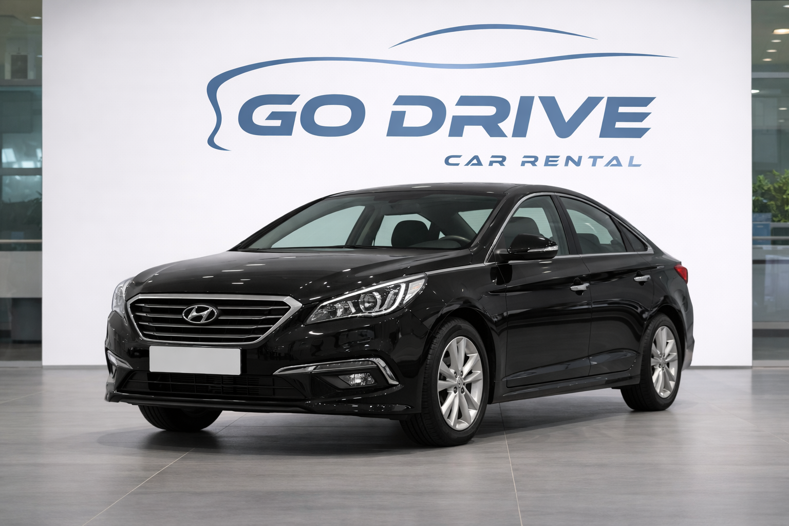 Hyundai Sonata rental car in Tbilisi Georgia by GoDrive